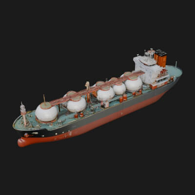LNG Carrier Ship Model Design 5 3D Print Model