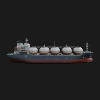 LNG Carrier Ship Model Design 7 3D Print Model