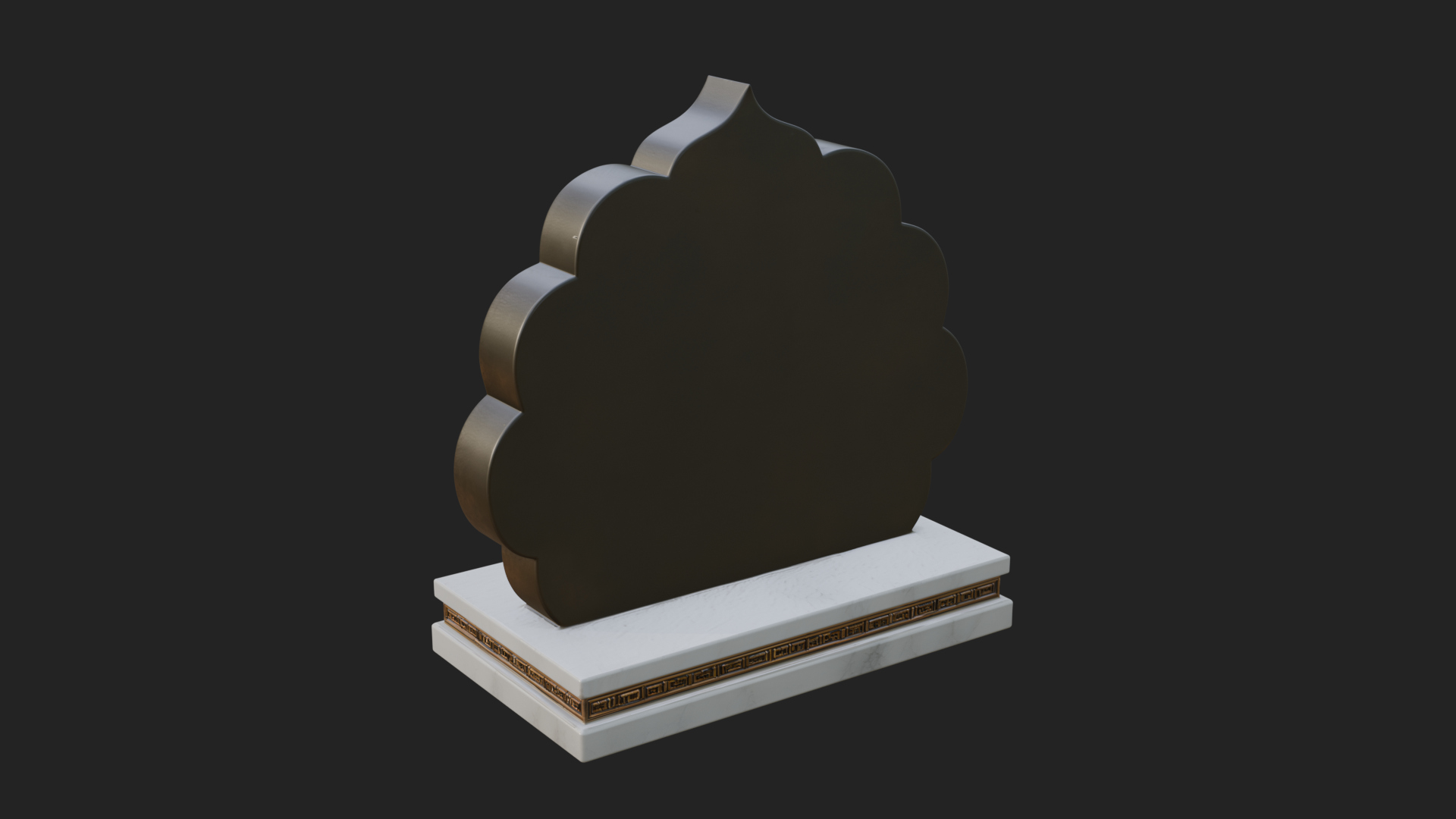 Lobed Lotus Screen Plaque Design 1 3D Print Model 3D Model