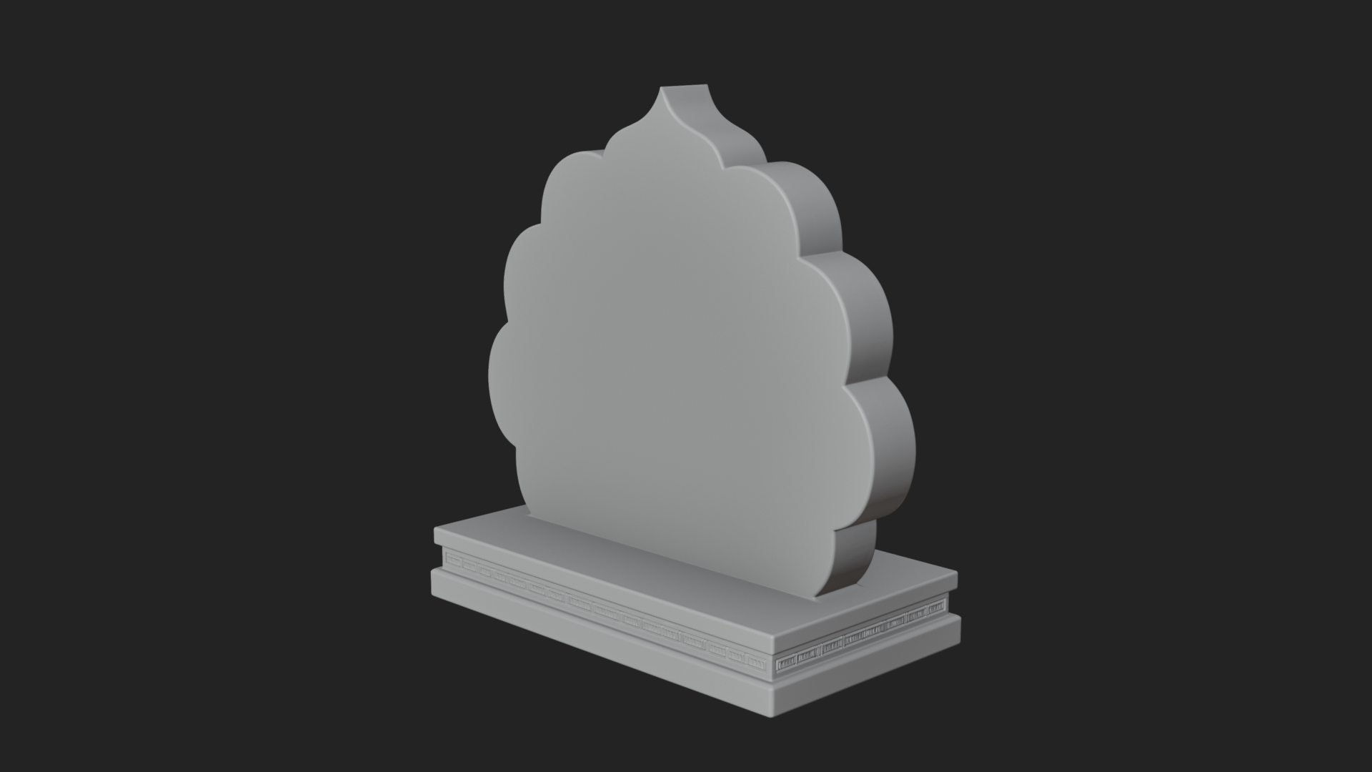 Lobed Lotus Screen Plaque Design 1 3D Print Model 3D Model
