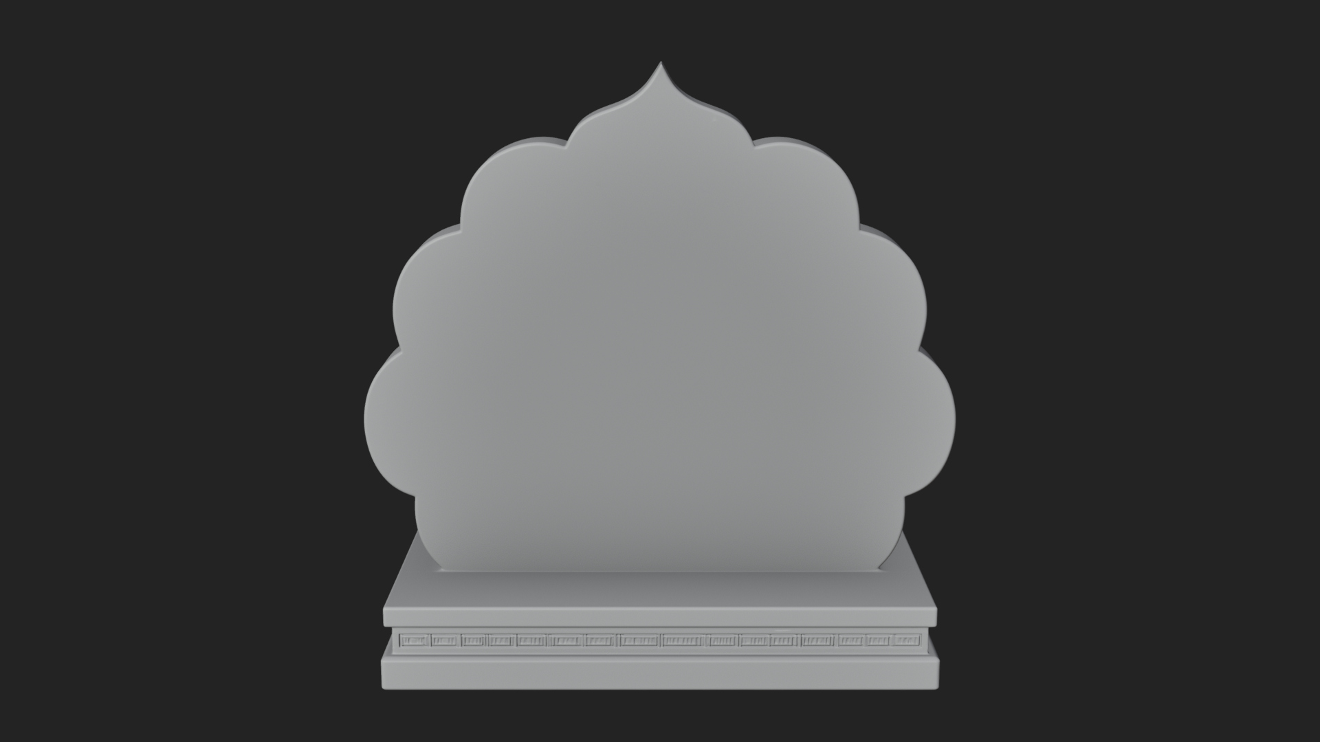 Lobed Lotus Screen Plaque Design 1 3D Print Model 3D Model