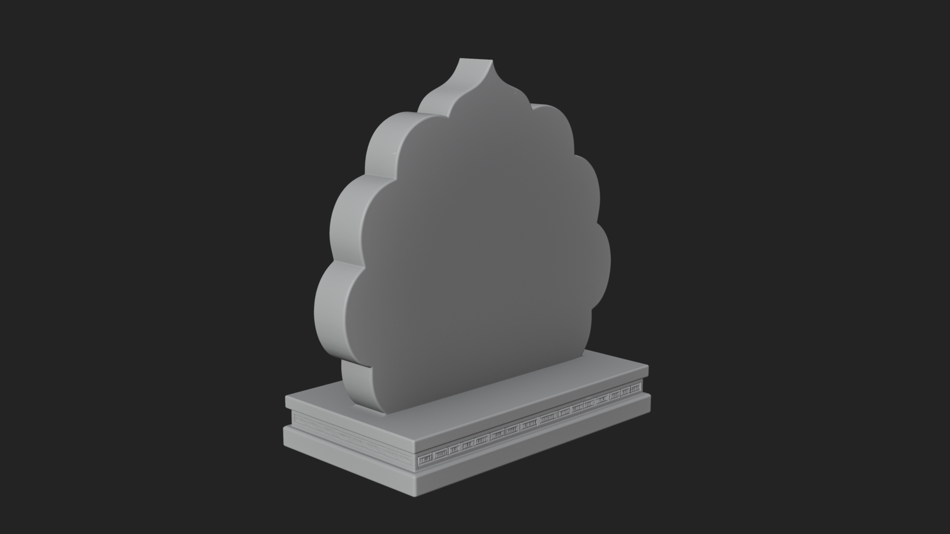 Lobed Lotus Screen Plaque Design 1 3D Print Model 3D Model