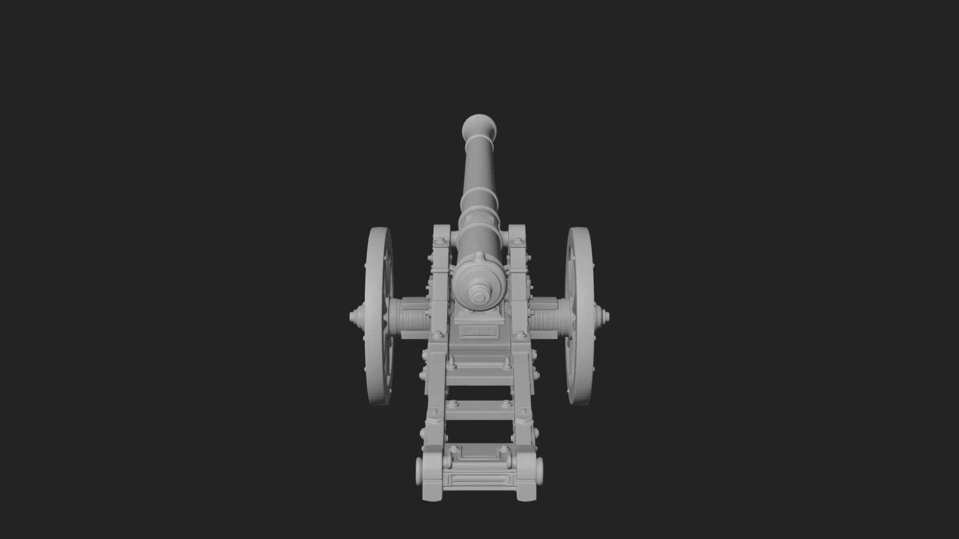 Long Barrel Artillery Model Design 1 3D Print Model 3D Model