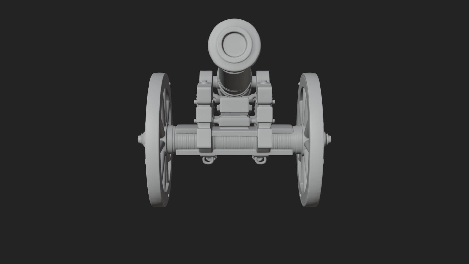Long Barrel Artillery Model Design 1 3D Print Model 3D Model