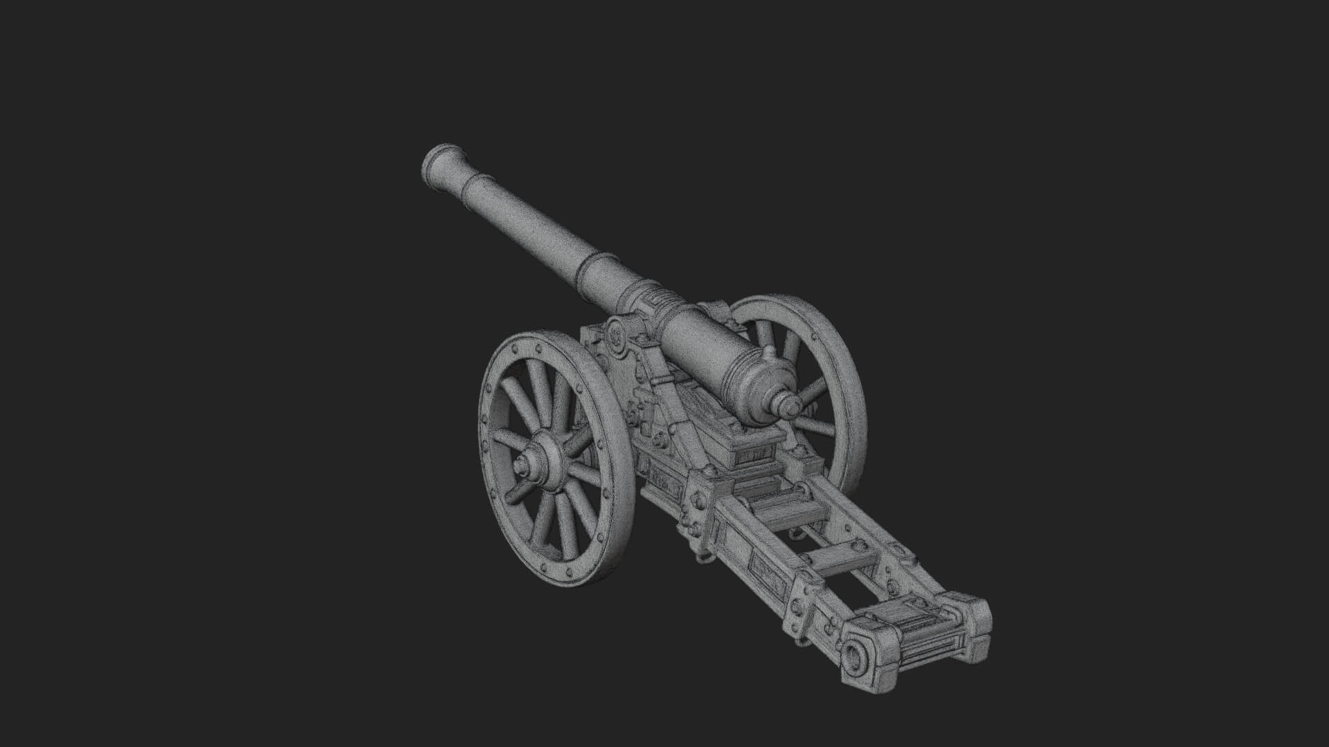 Long Barrel Artillery Model Design 1 3D Print Model 3D Model