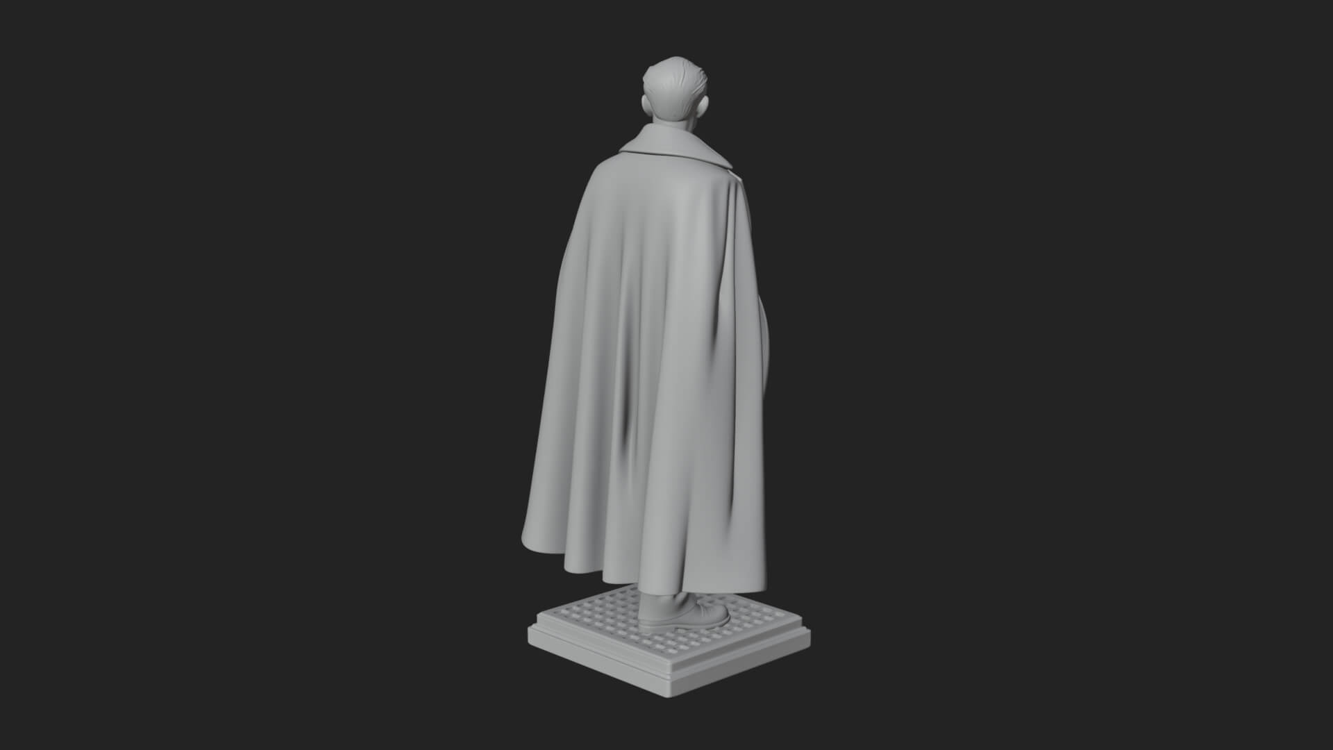 Long Coat Caped Man Statue Design 1 3D Print Model 3D Model