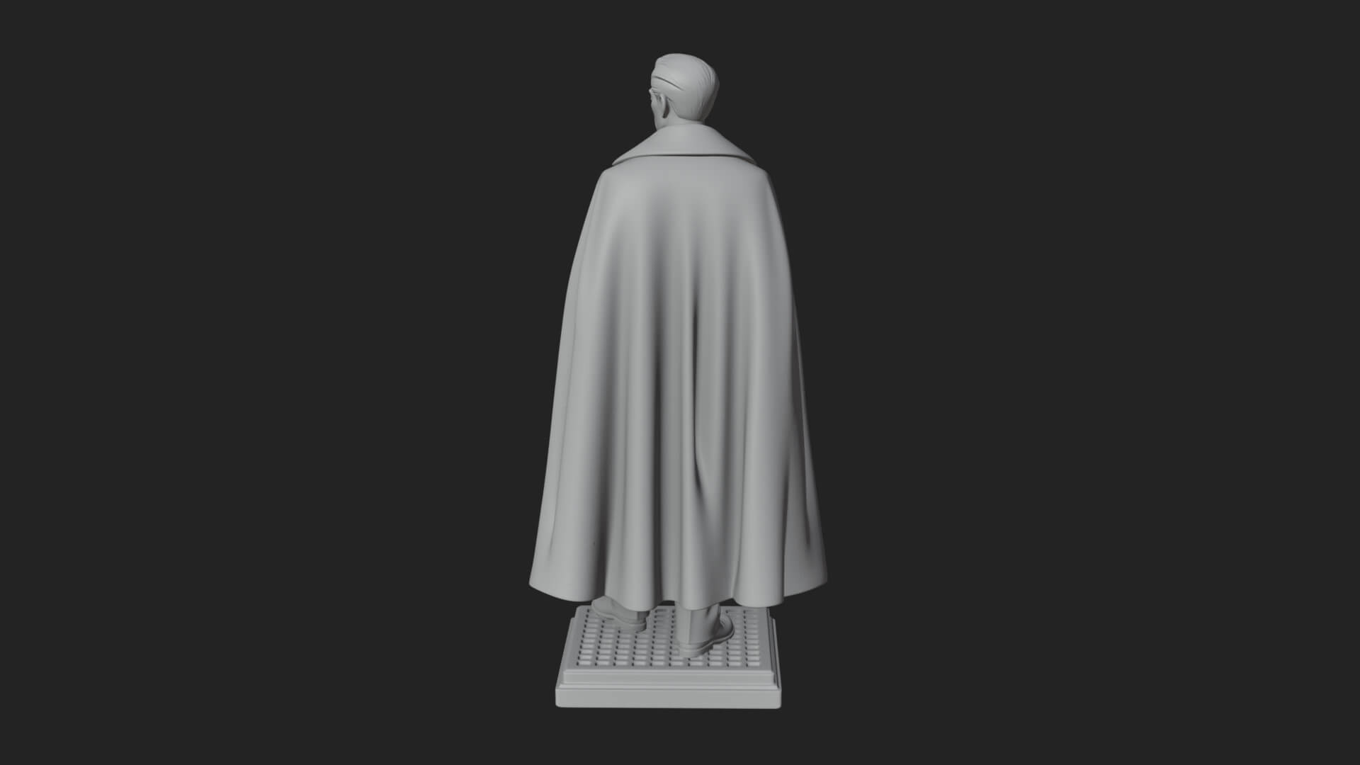 Long Coat Caped Man Statue Design 1 3D Print Model 3D Model