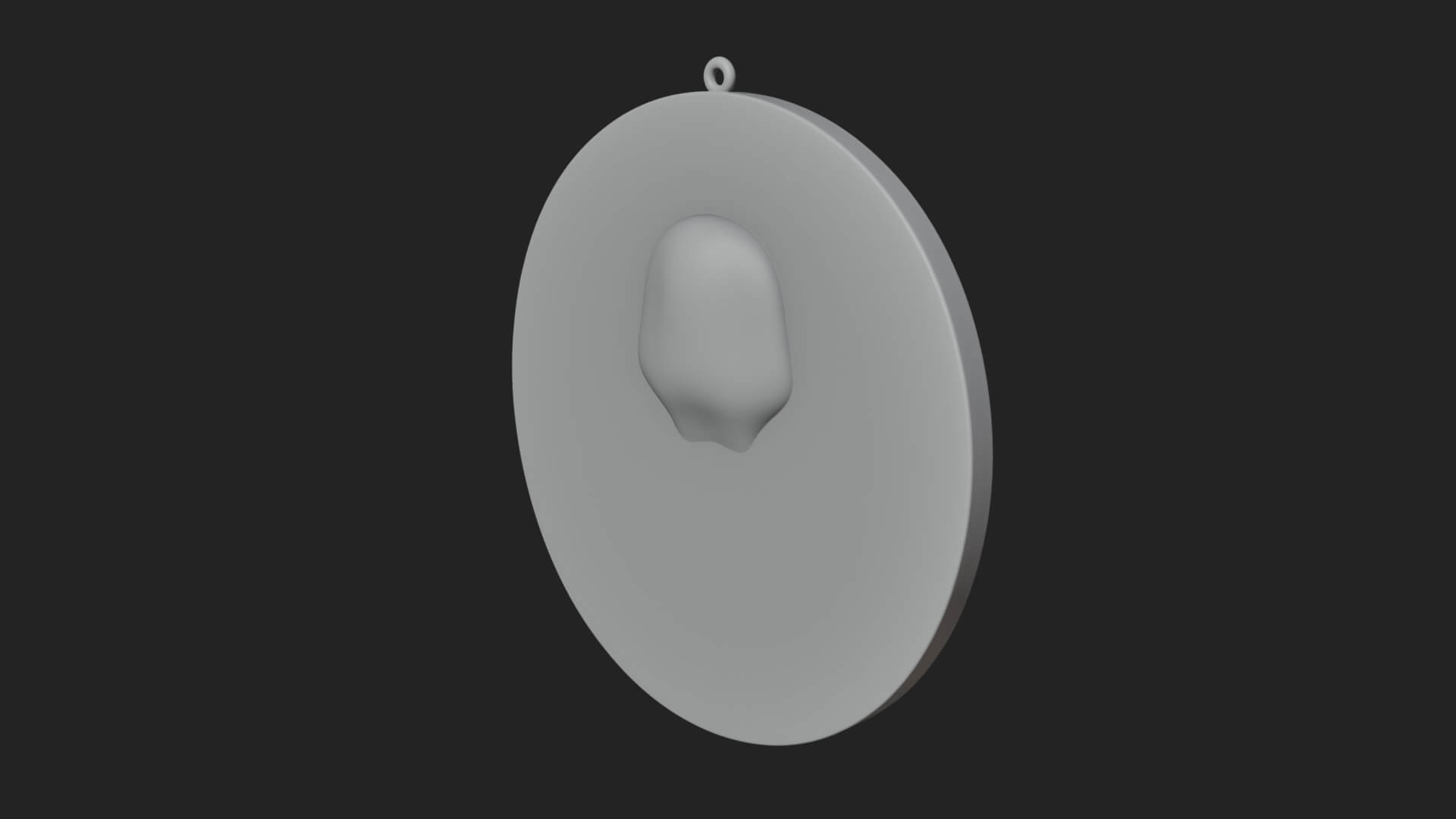 Long-Haired Christ Oval Plaque Design 4 3D Print Model 3D Model