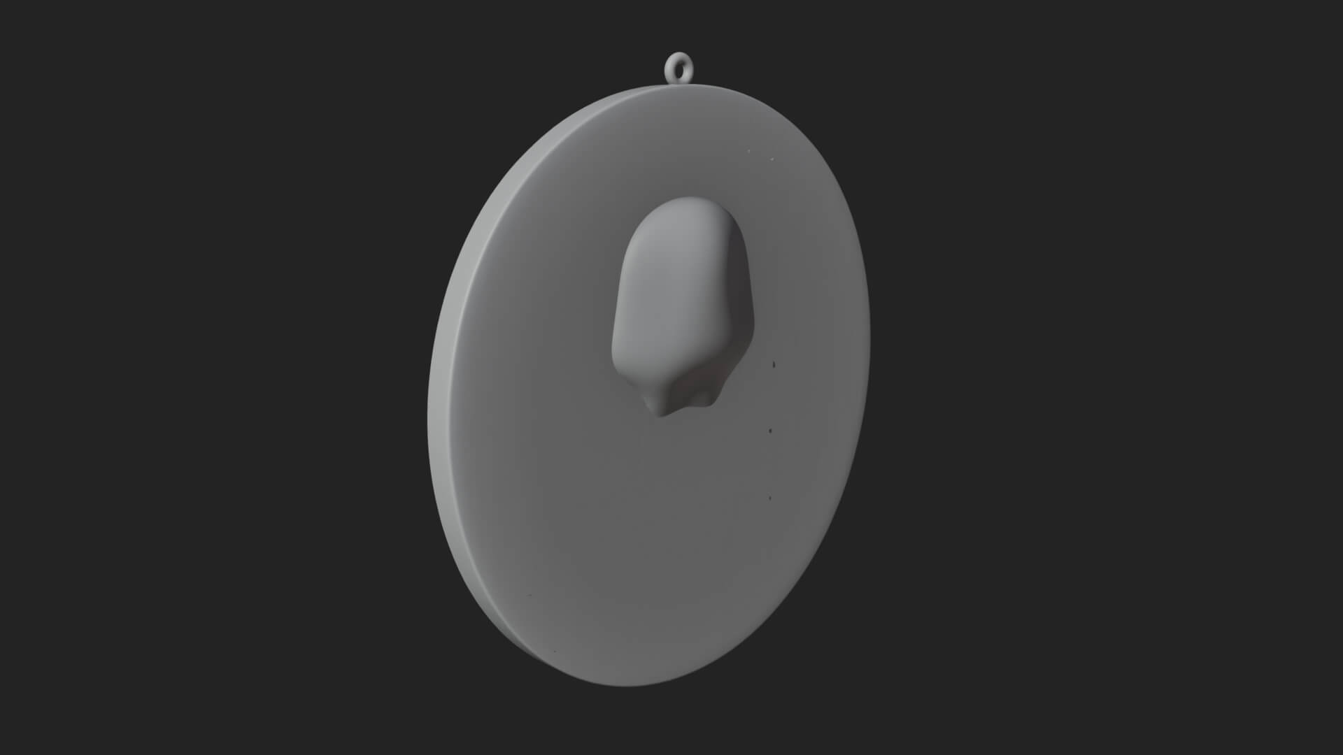 Long-Haired Christ Oval Plaque Design 4 3D Print Model 3D Model