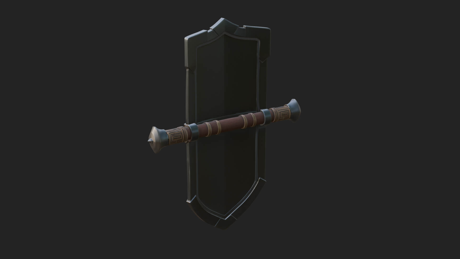 Long Rectangular War Shield Model Design 1 3D Print Model 3D Model