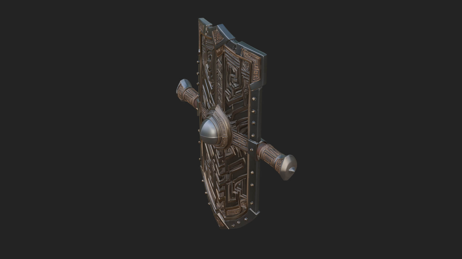 Long Rectangular War Shield Model Design 1 3D Print Model 3D Model