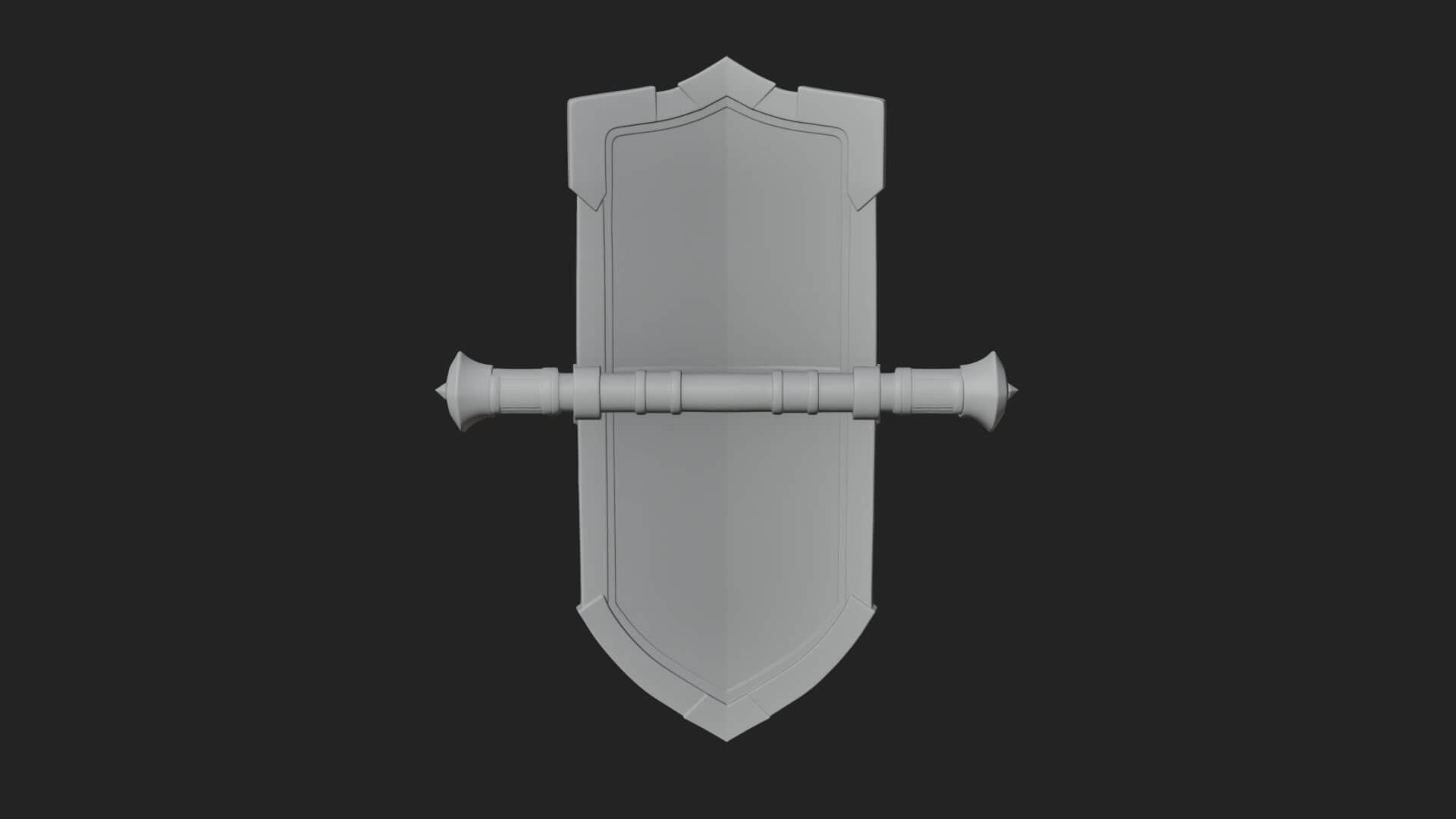 Long Rectangular War Shield Model Design 1 3D Print Model 3D Model