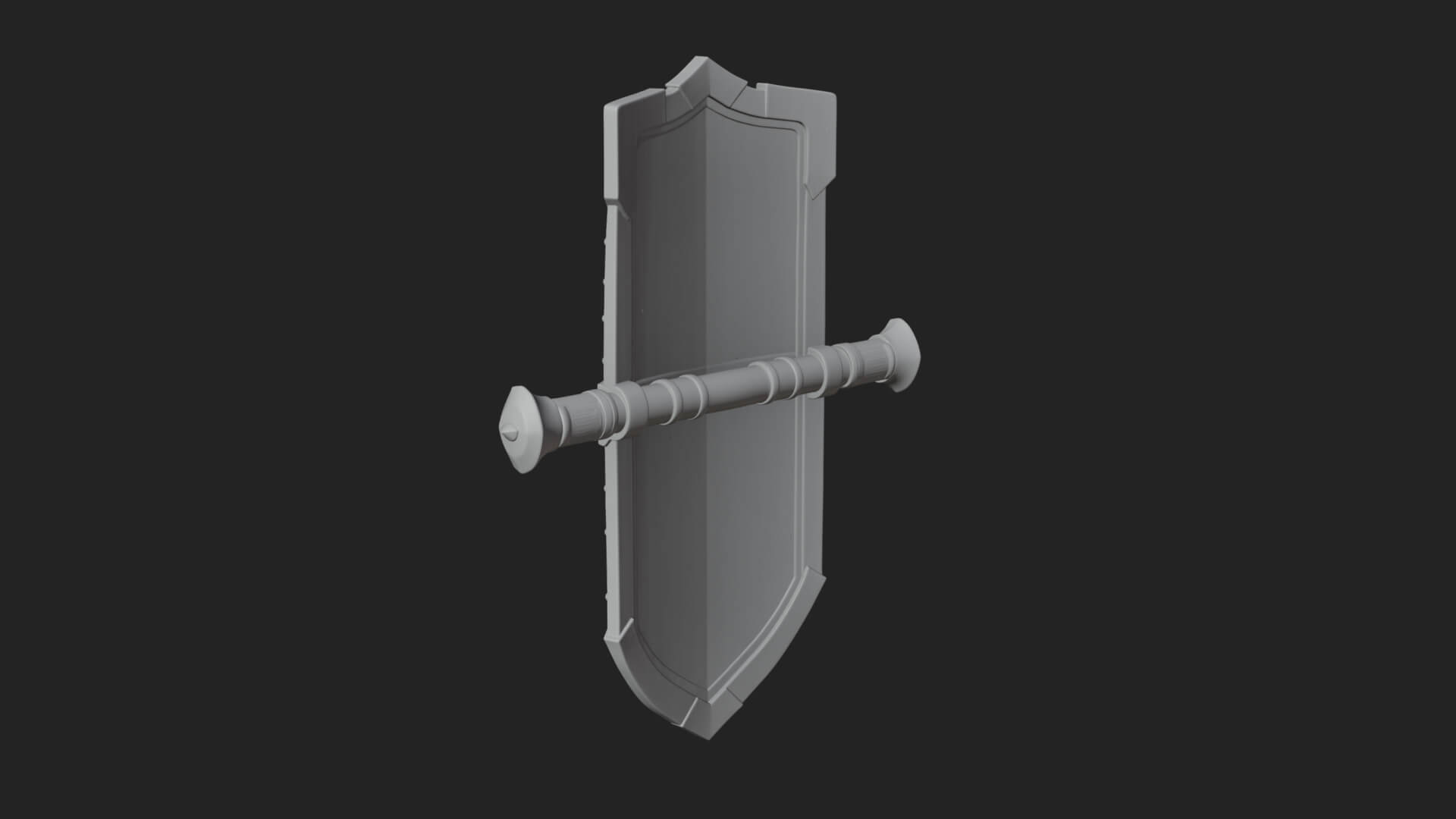 Long Rectangular War Shield Model Design 1 3D Print Model 3D Model
