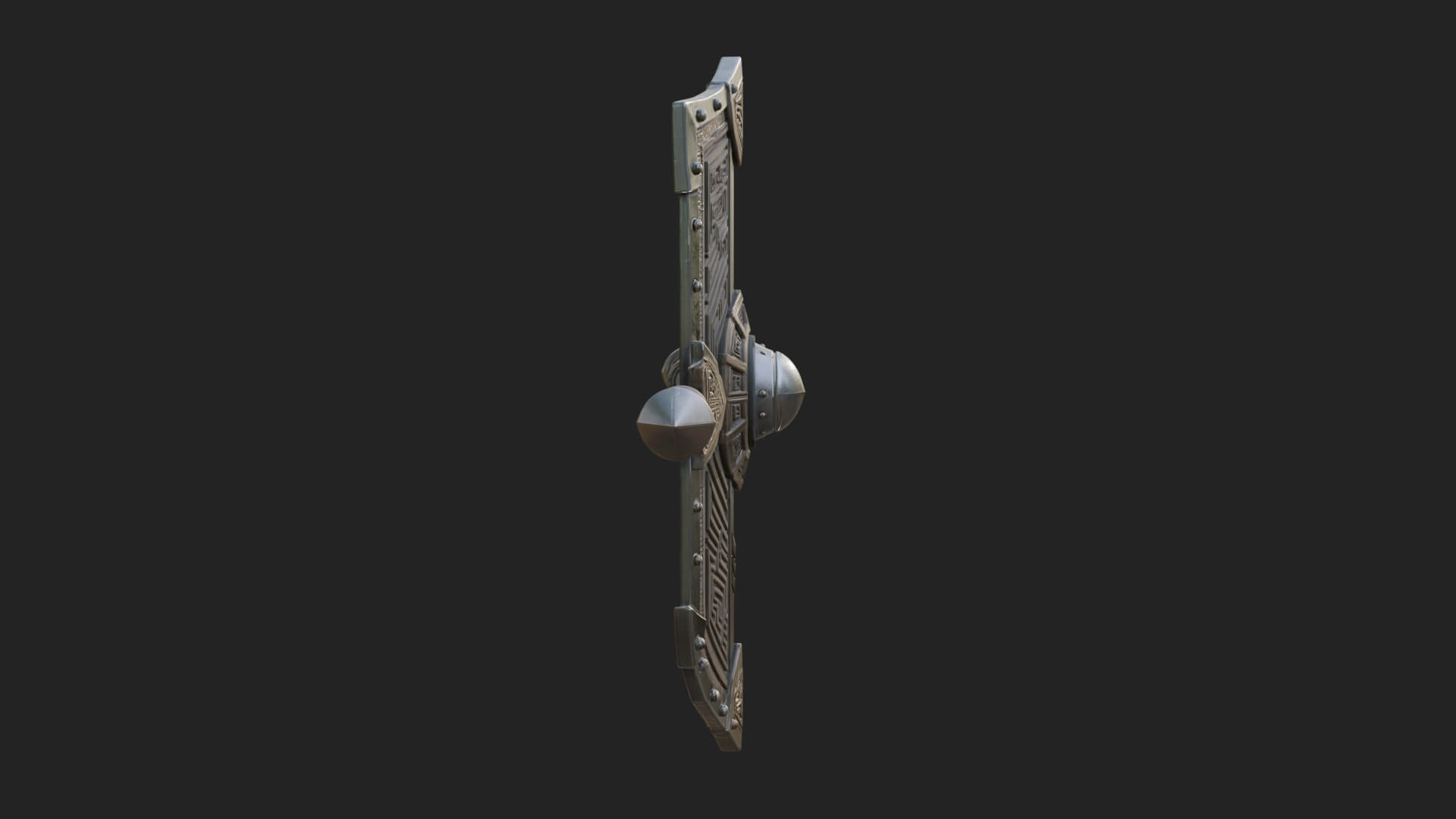 Long Rectangular War Shield Model Design 2 3D Print Model 3D Model