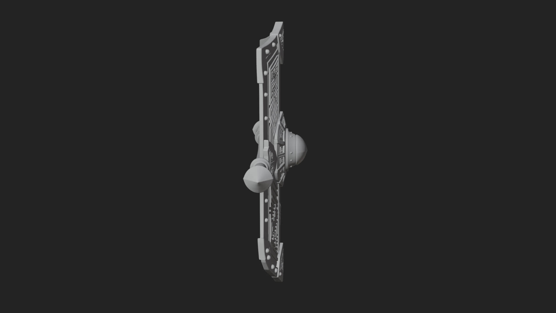 Long Rectangular War Shield Model Design 2 3D Print Model 3D Model