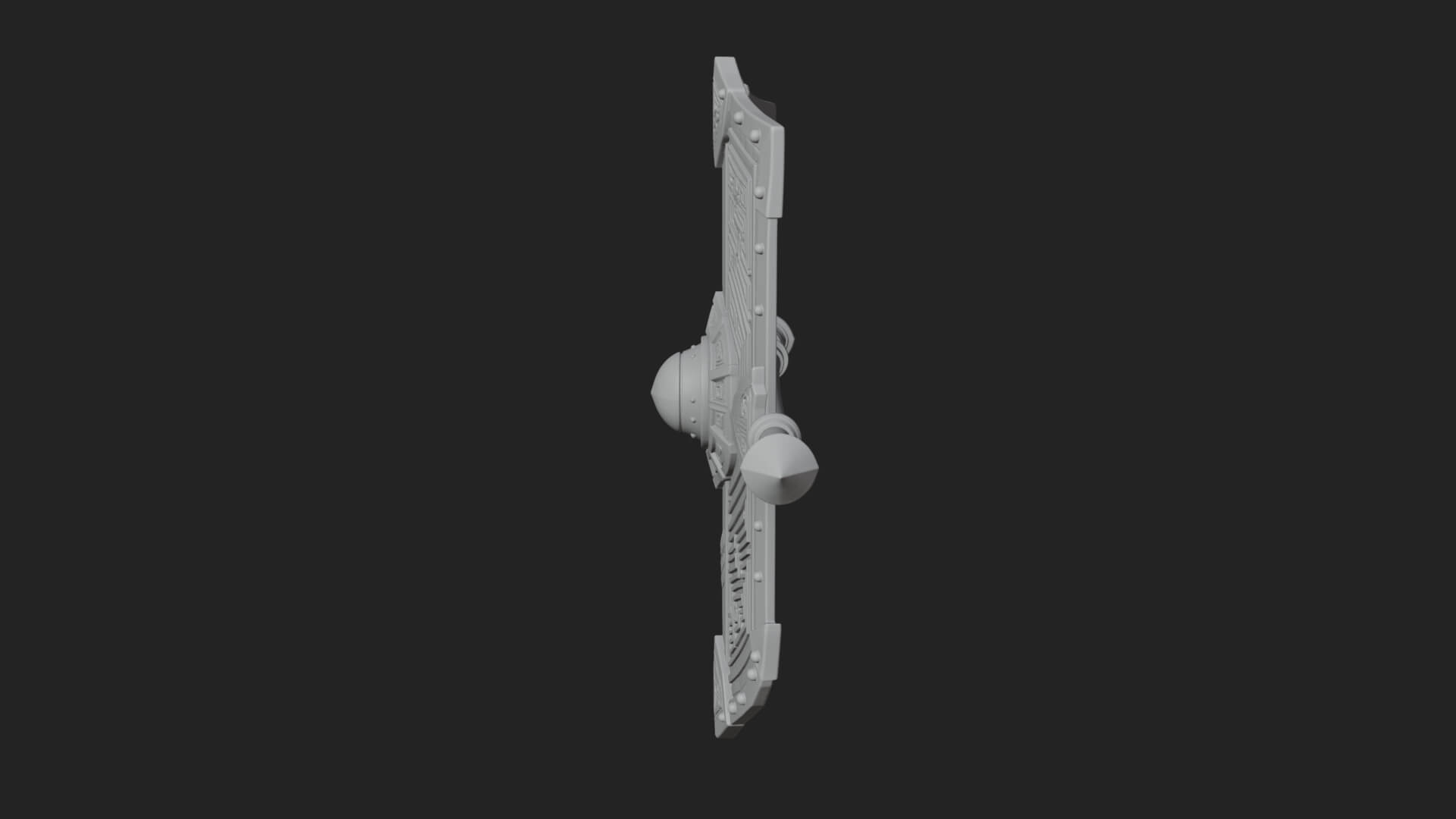 Long Rectangular War Shield Model Design 2 3D Print Model 3D Model