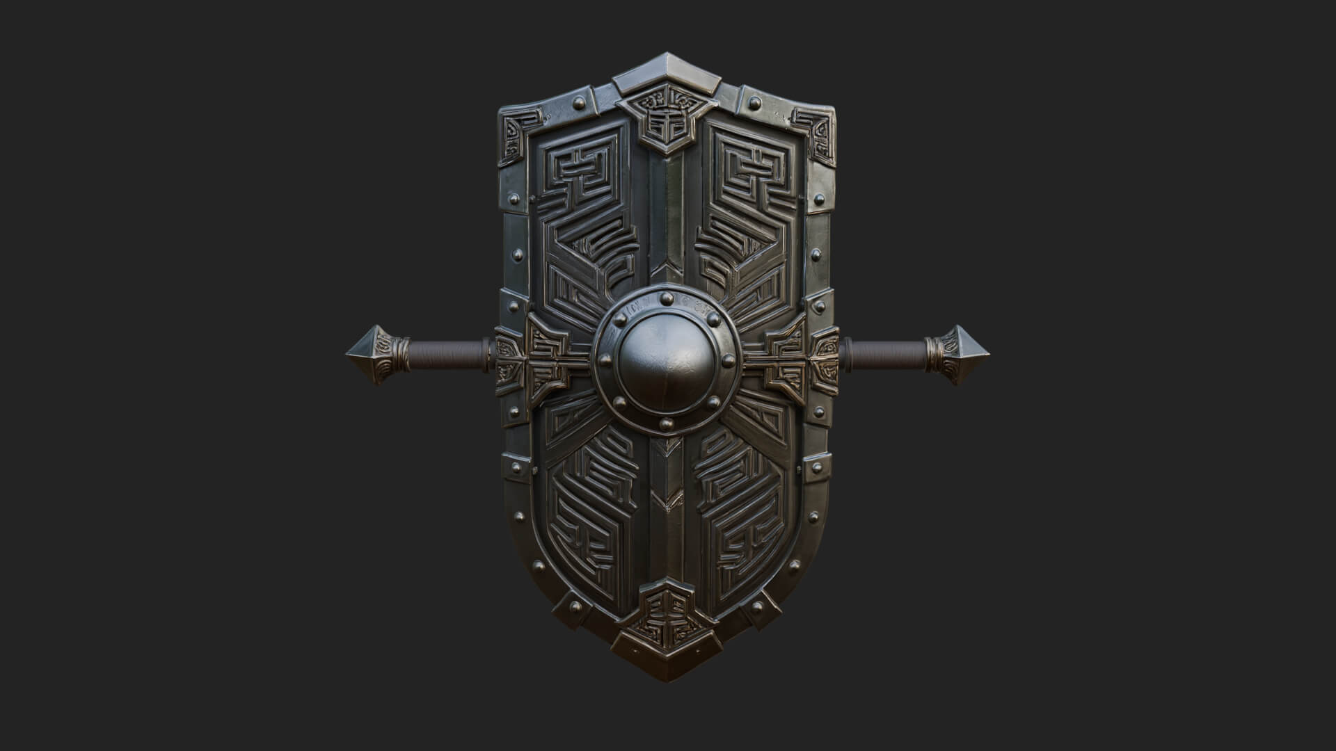 Long Rectangular War Shield Model Design 3 3D Print Model 3D Model