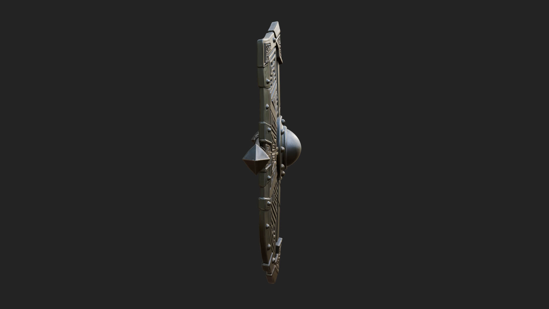 Long Rectangular War Shield Model Design 3 3D Print Model 3D Model