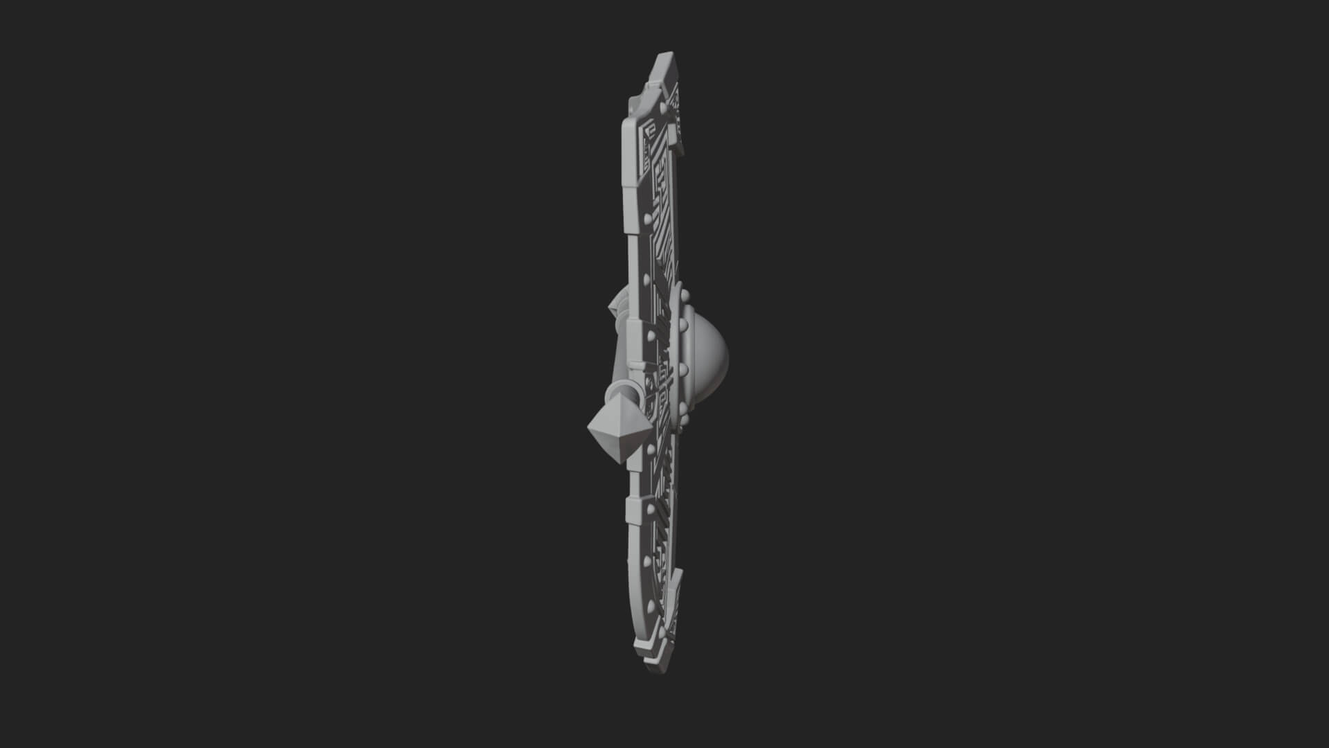 Long Rectangular War Shield Model Design 3 3D Print Model 3D Model