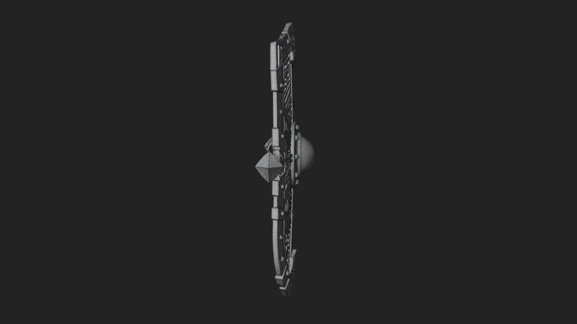 Long Rectangular War Shield Model Design 3 3D Print Model 3D Model