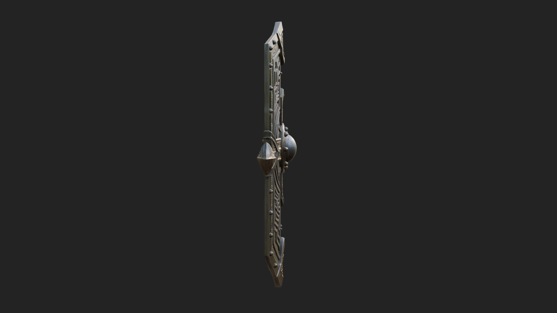 Long Rectangular War Shield Model Design 4 3D Print Model 3D Model