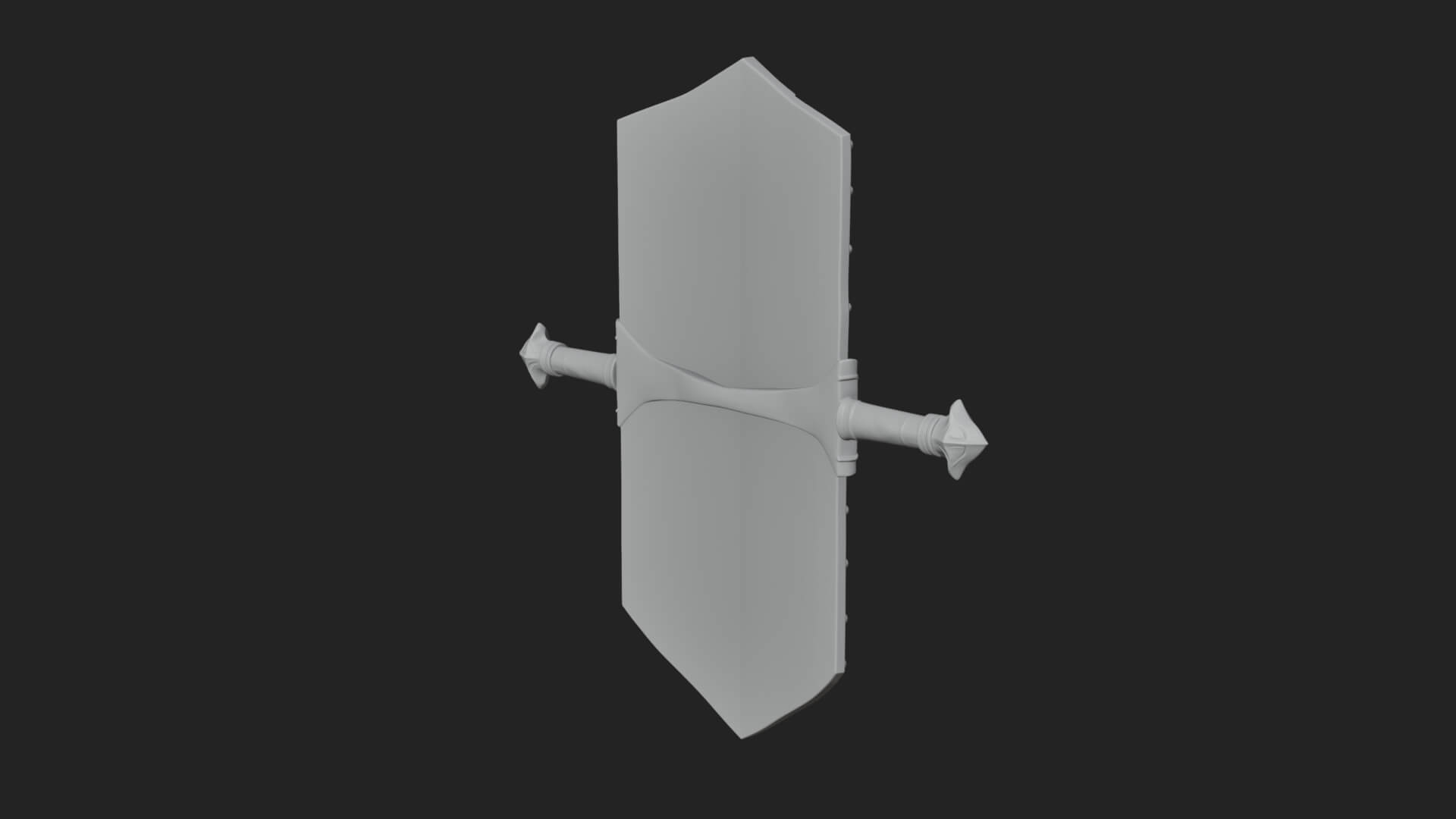 Long Rectangular War Shield Model Design 4 3D Print Model 3D Model