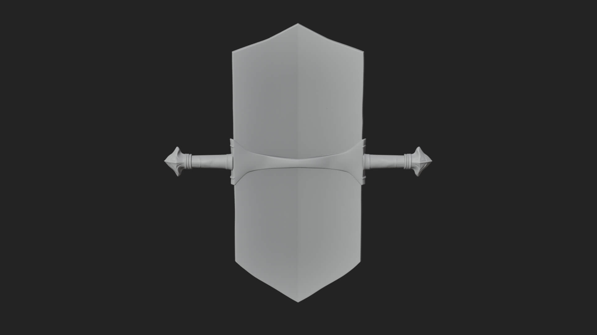 Long Rectangular War Shield Model Design 4 3D Print Model 3D Model