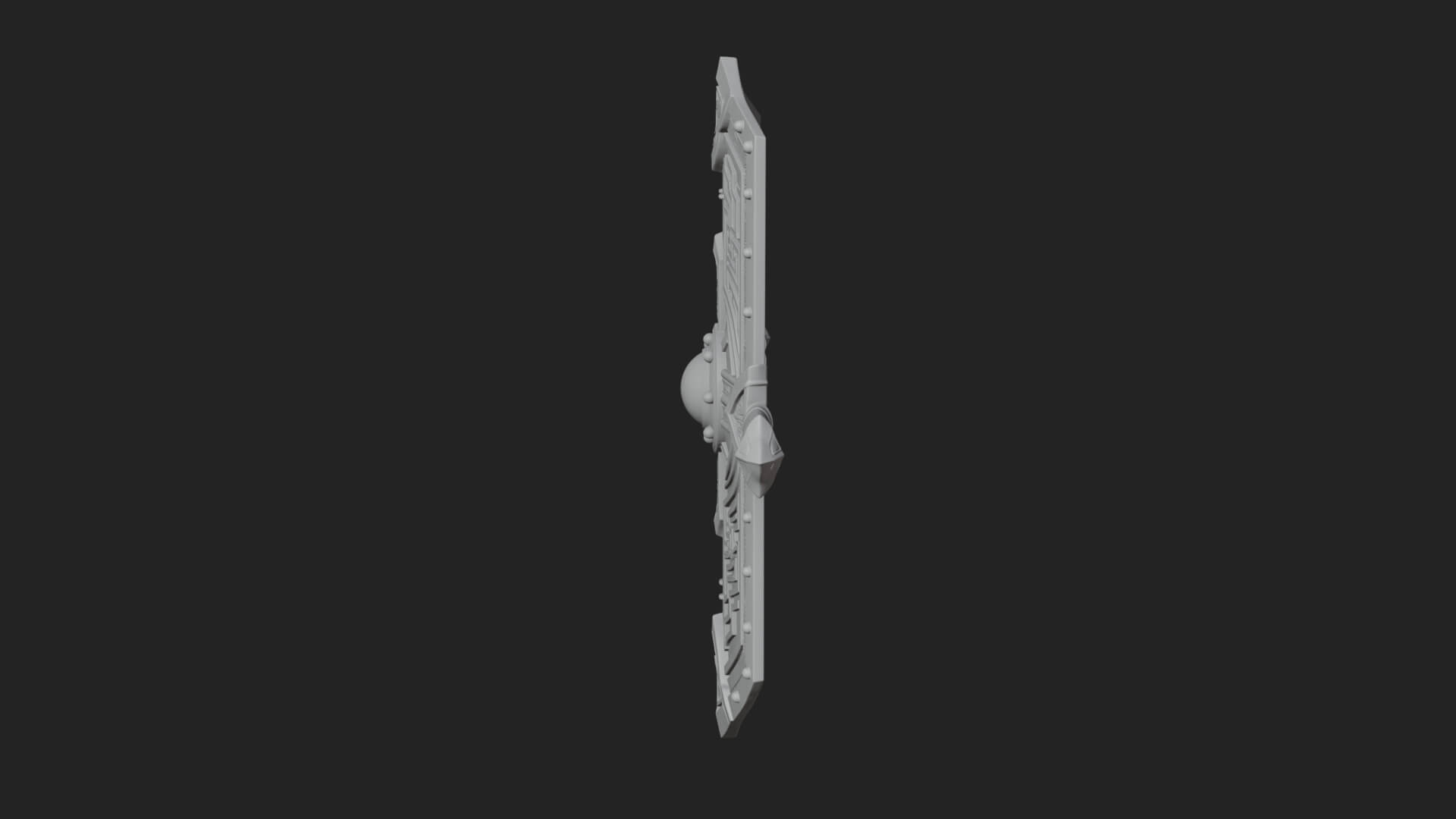Long Rectangular War Shield Model Design 4 3D Print Model 3D Model
