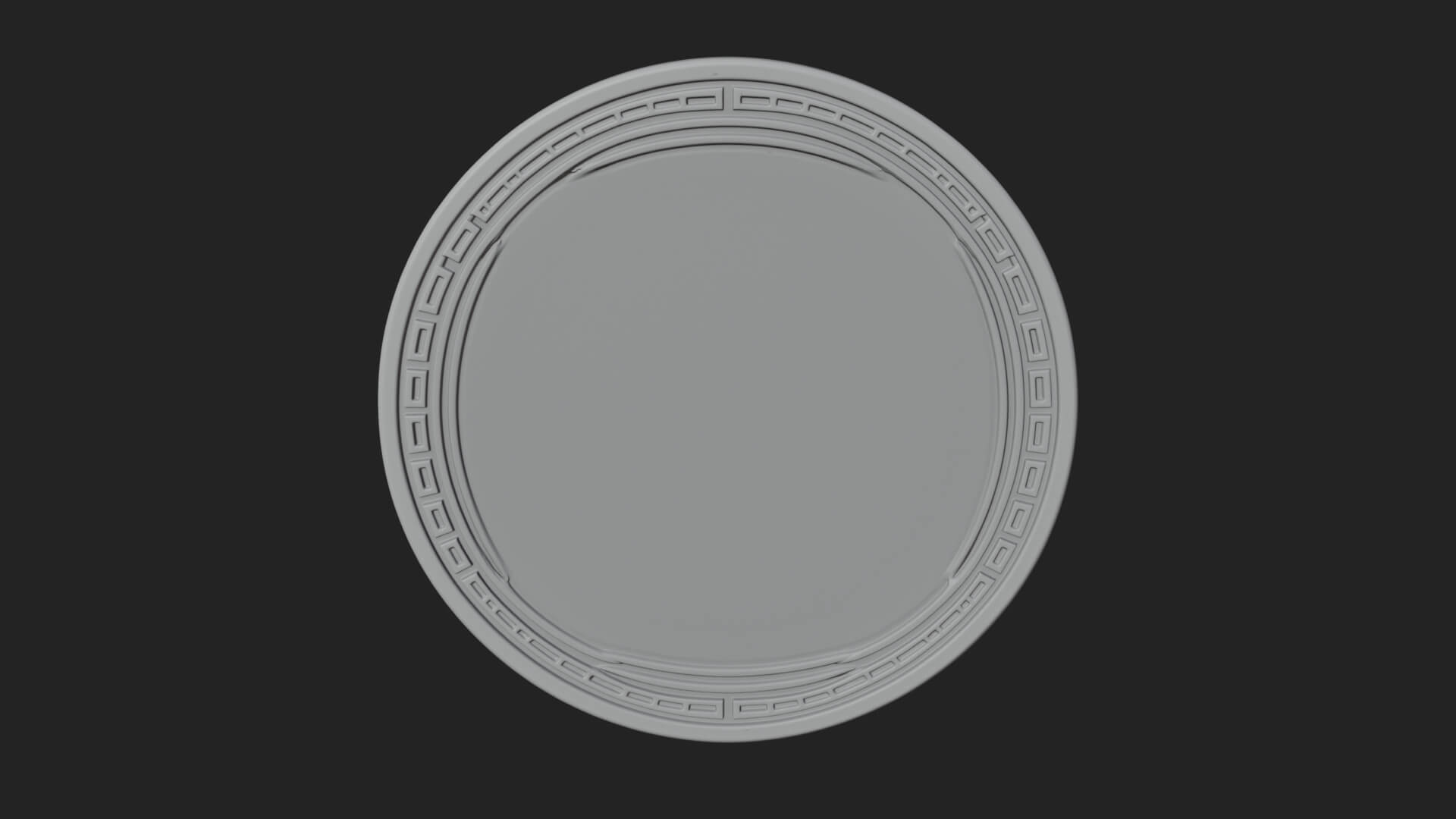 Lotus Bloom Oval Relief Plaque Design 6 3D Print Model 3D Model
