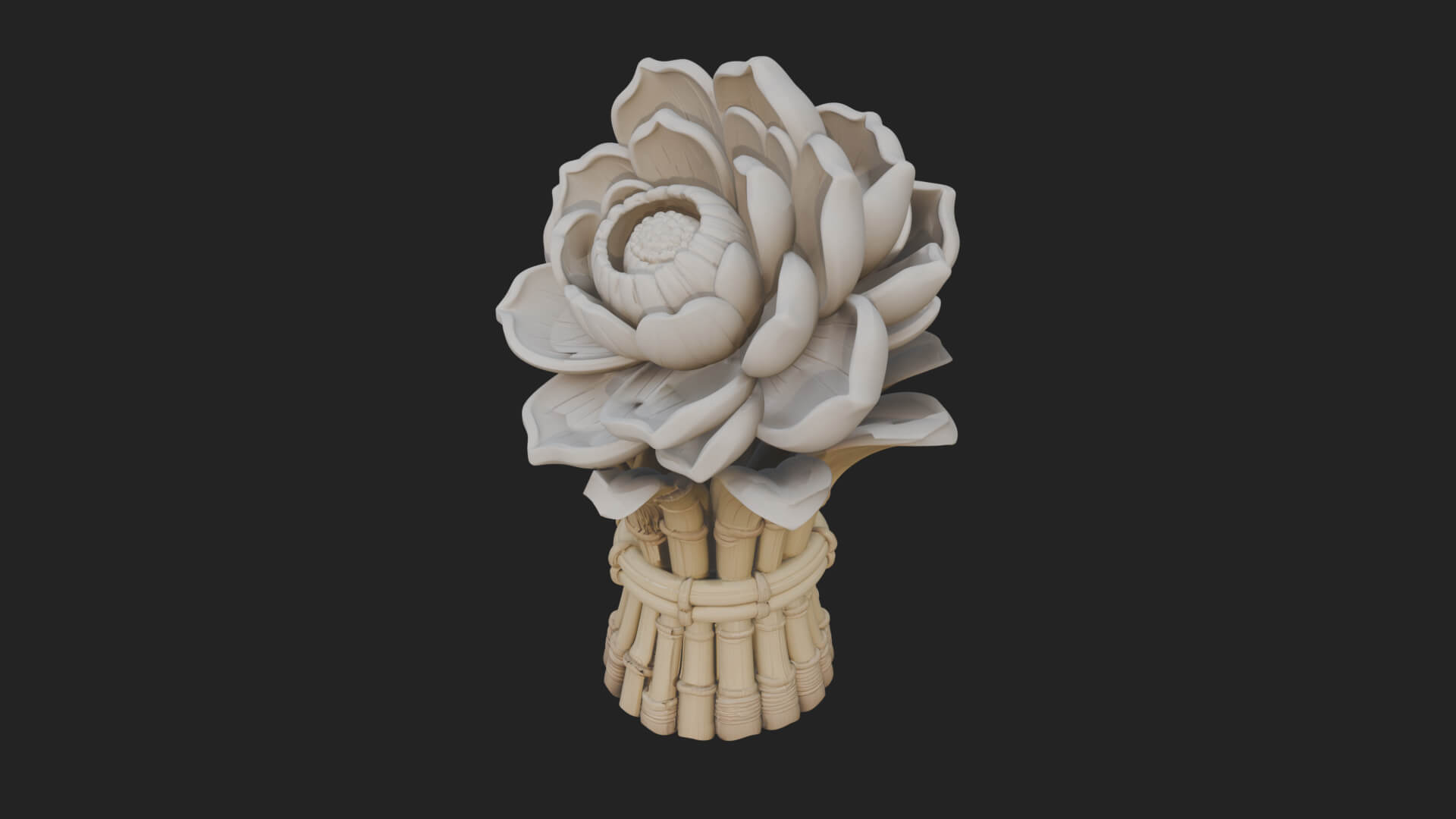 Lotus Column Capital Design 11 3D Print Model 3D Model