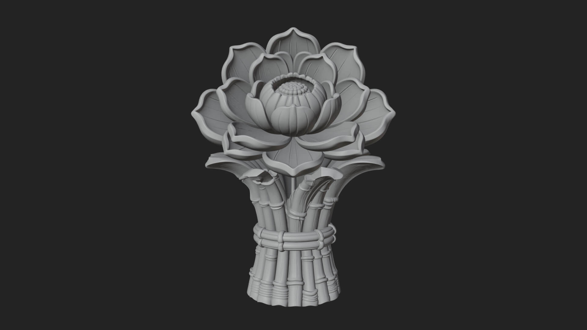 Lotus Column Capital Design 11 3D Print Model 3D Model