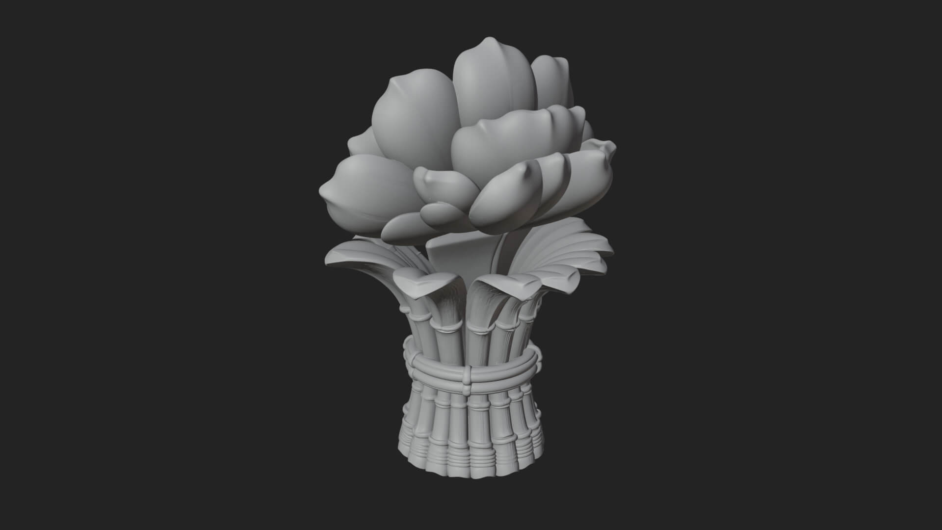 Lotus Column Capital Design 11 3D Print Model 3D Model