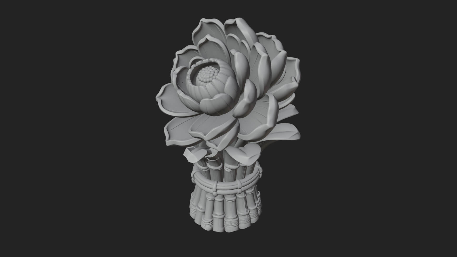 Lotus Column Capital Design 11 3D Print Model 3D Model