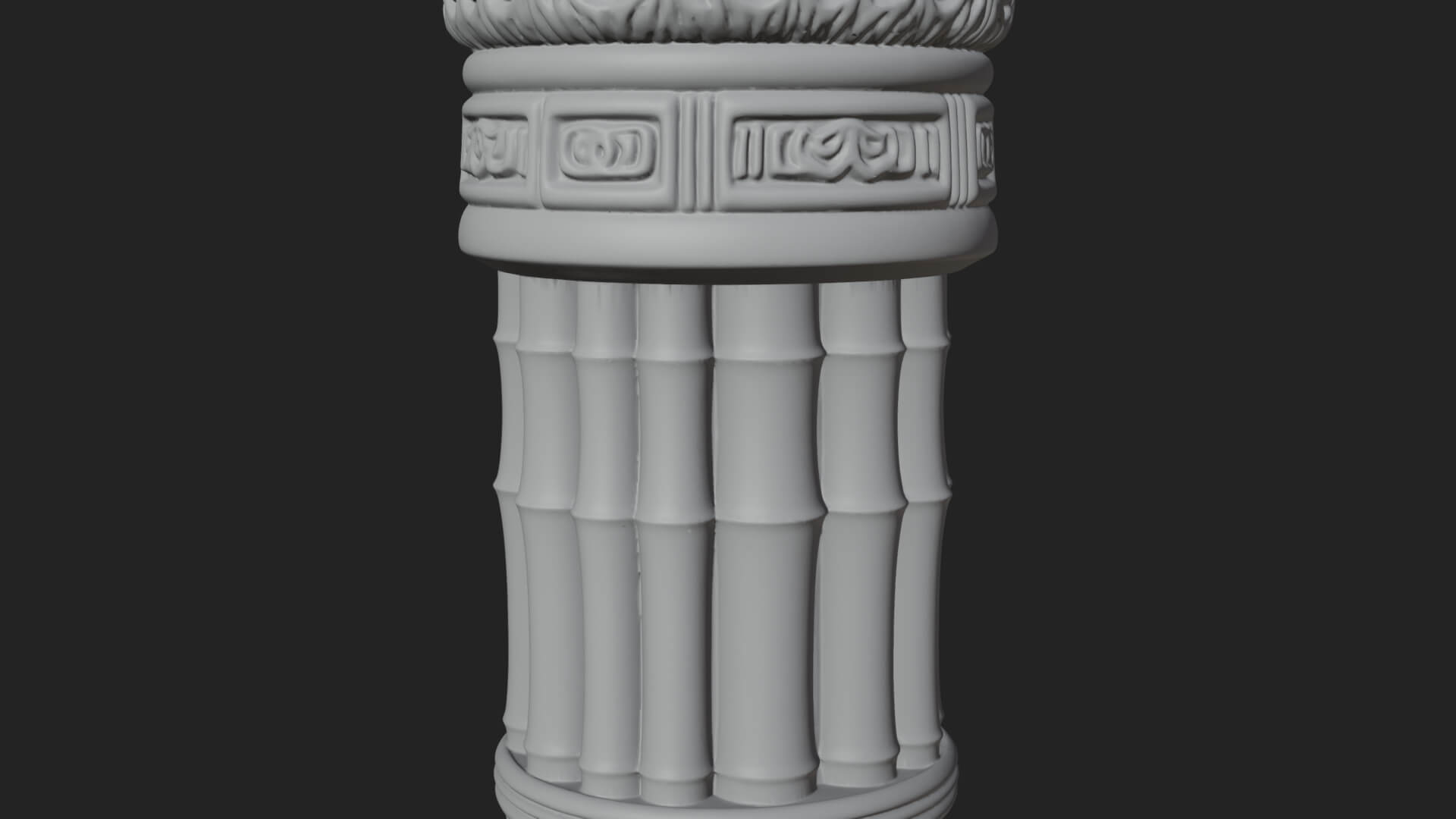Lotus Column Capital Design 12 3D Print Model 3D Model