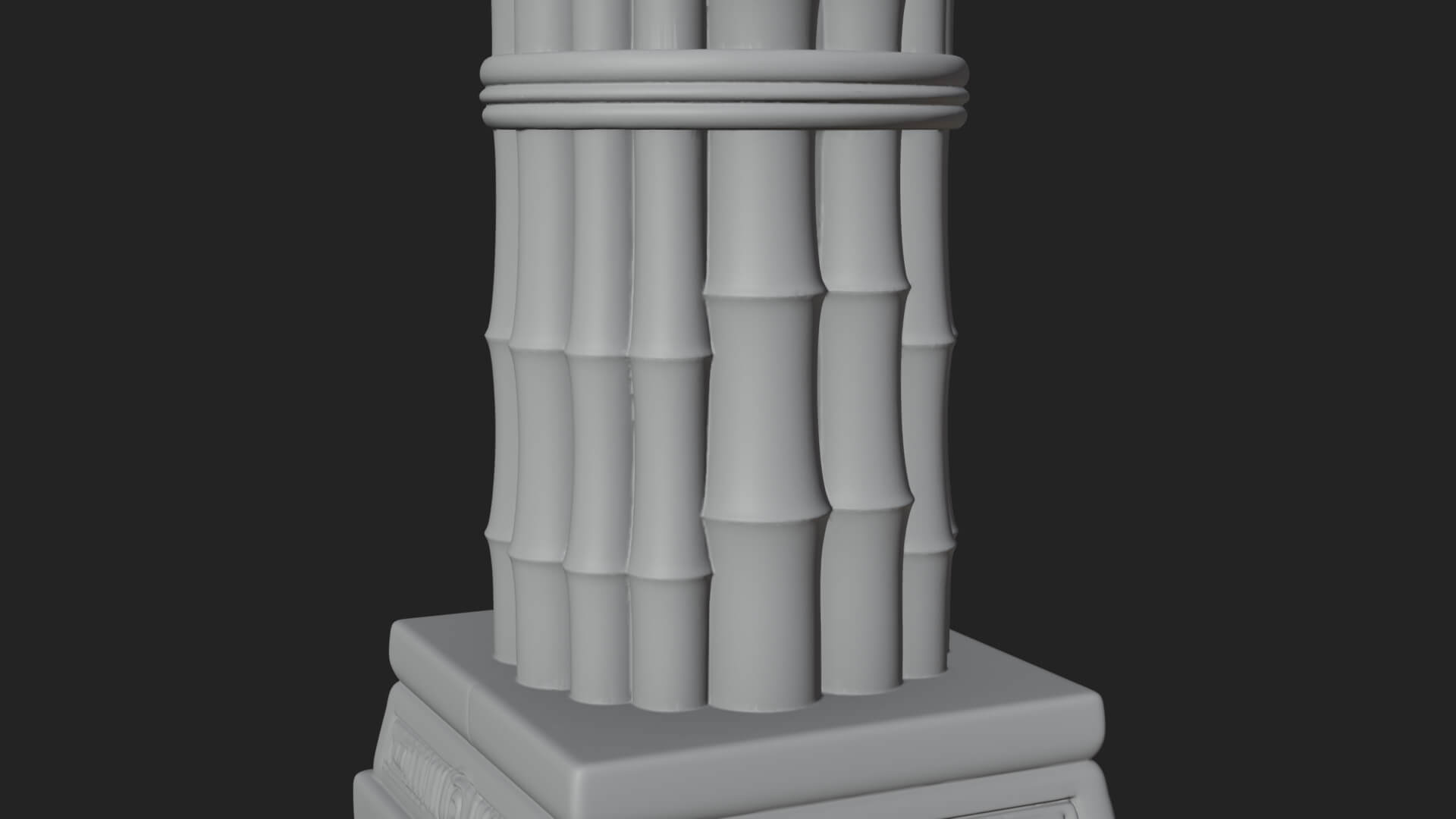 Lotus Column Capital Design 12 3D Print Model 3D Model