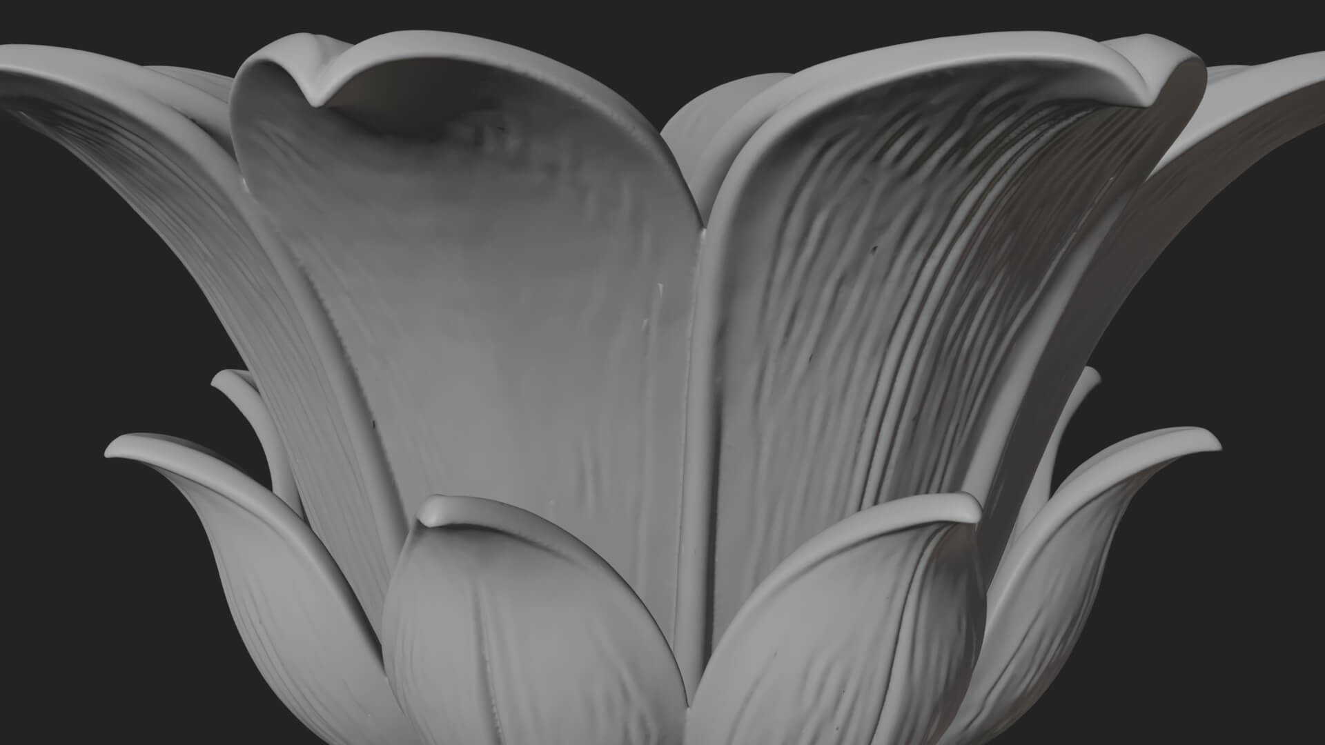 Lotus Column Capital Design 15 3D Print Model 3D Model