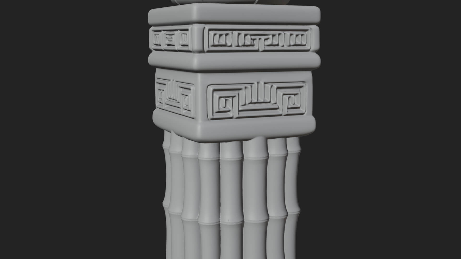 Lotus Column Capital Design 15 3D Print Model 3D Model