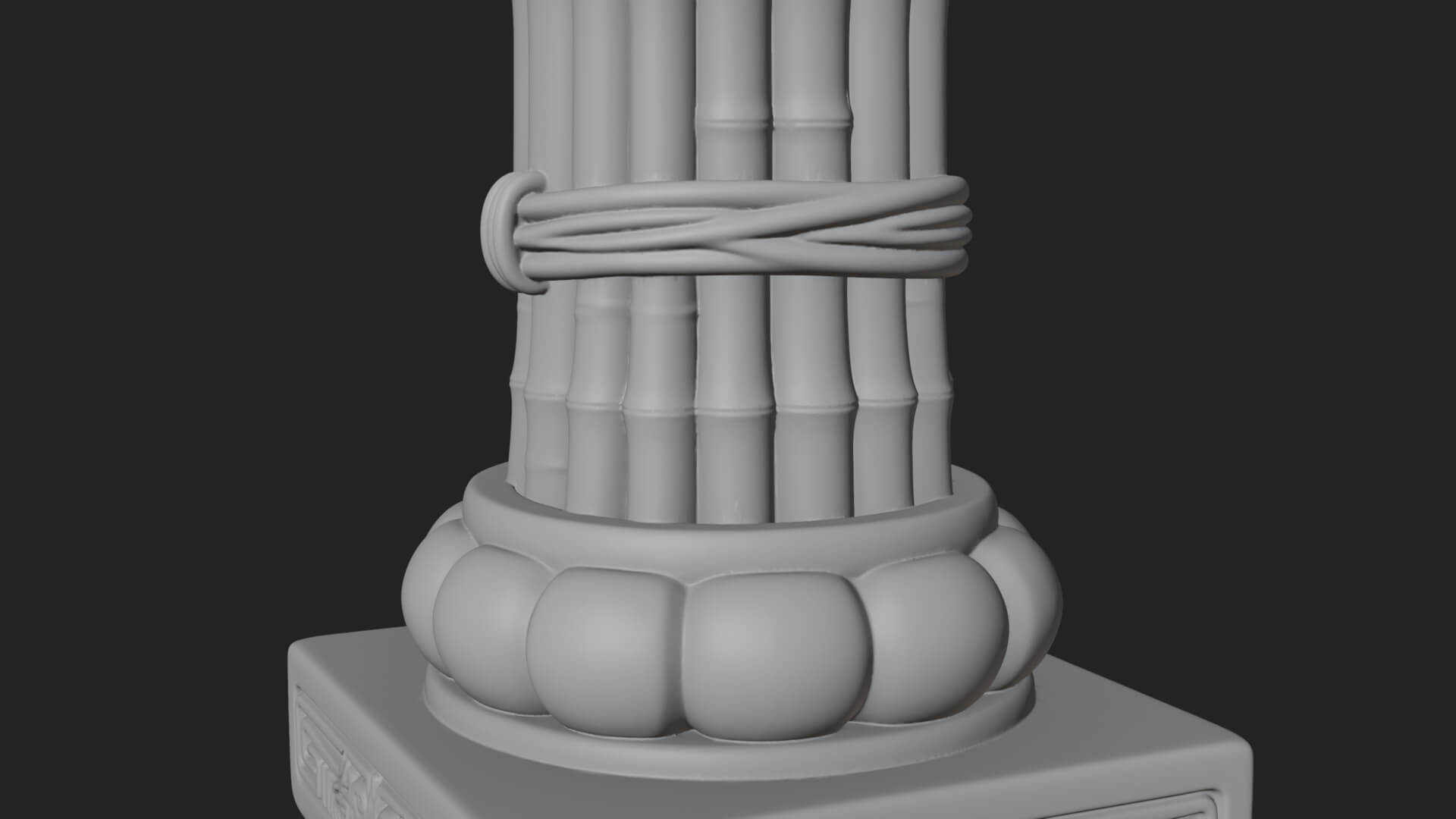 Lotus Column Capital Design 15 3D Print Model 3D Model