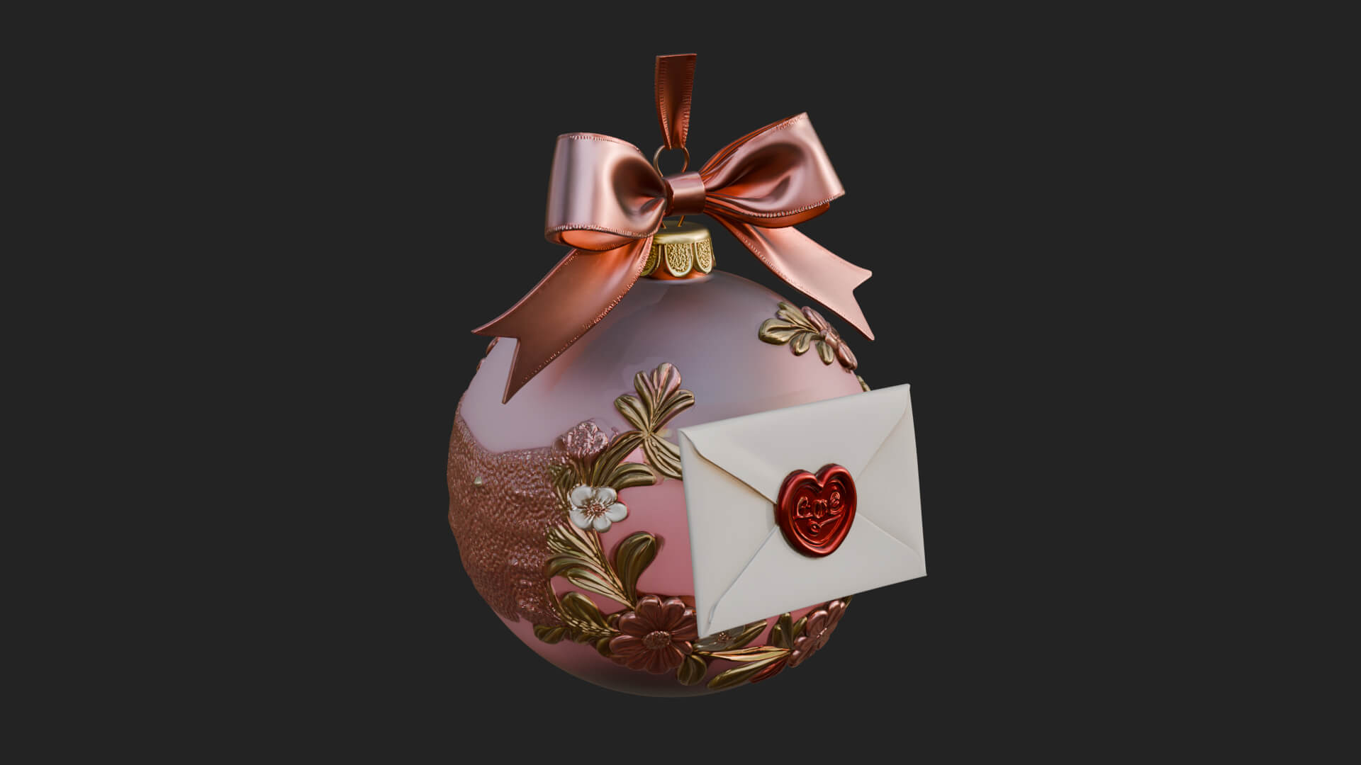 Love Letter Egg Ornament Design 1 3D Print Model 3D Model