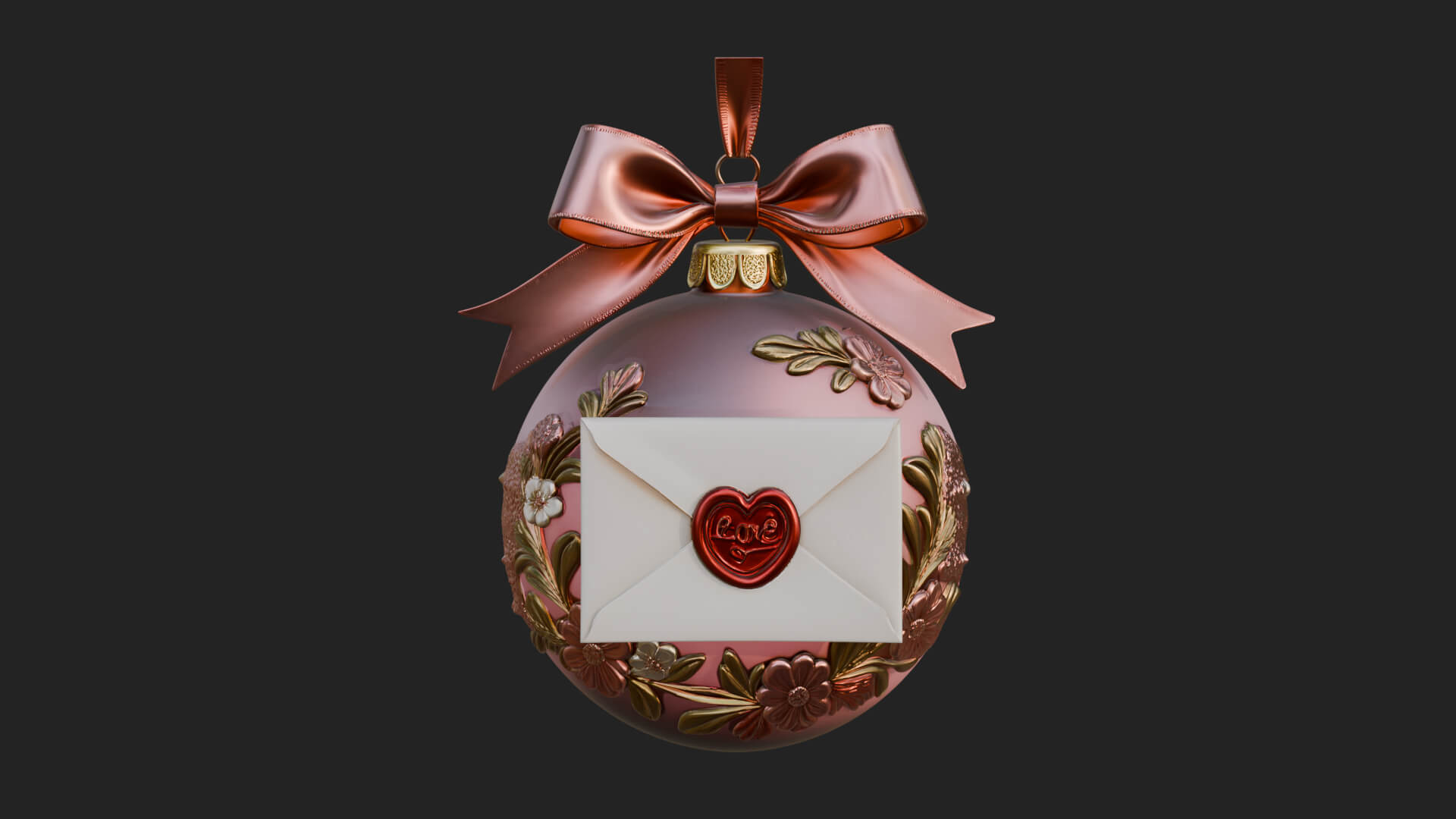Love Letter Egg Ornament Design 1 3D Print Model 3D Model