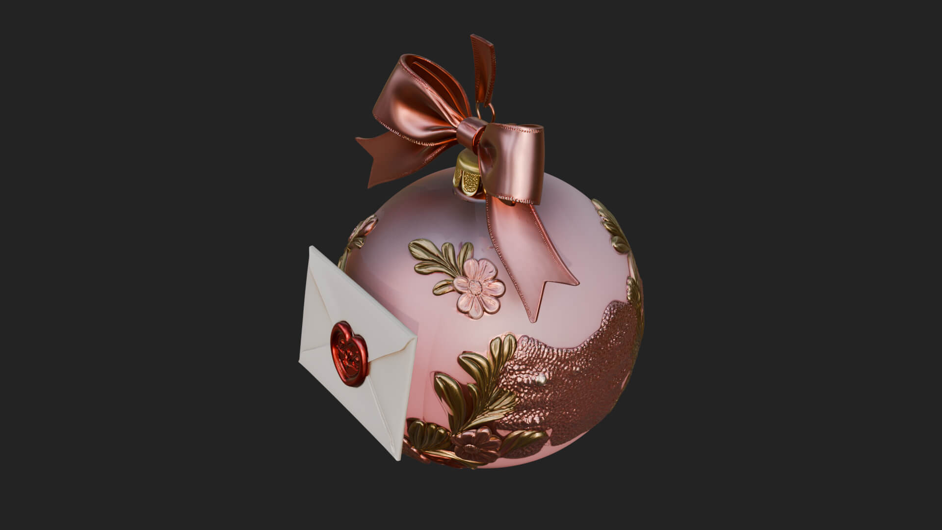 Love Letter Egg Ornament Design 1 3D Print Model 3D Model