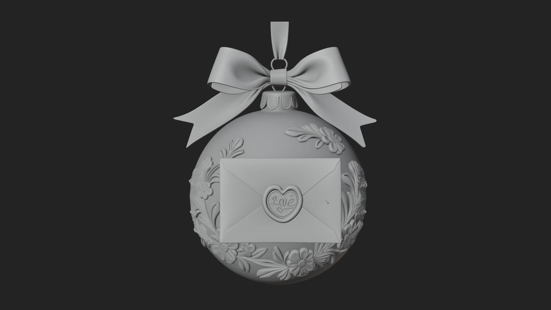 Love Letter Egg Ornament Design 1 3D Print Model 3D Model