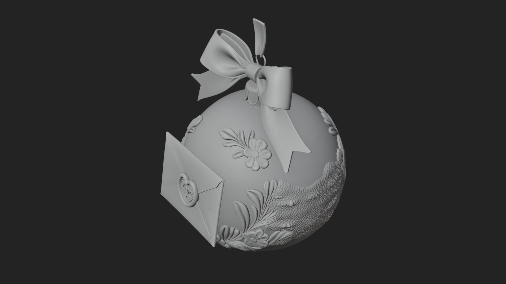 Love Letter Egg Ornament Design 1 3D Print Model 3D Model
