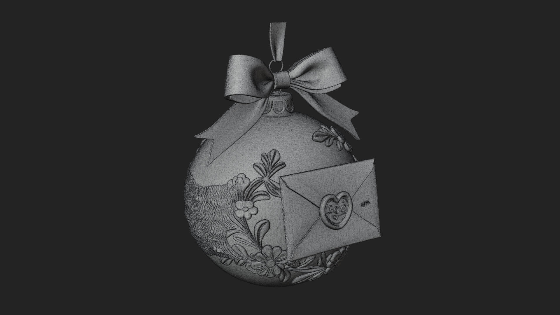 Love Letter Egg Ornament Design 1 3D Print Model 3D Model
