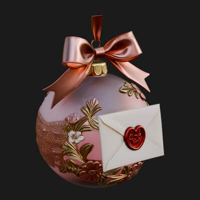 Love Letter Egg Ornament Design 1 3D Print Model