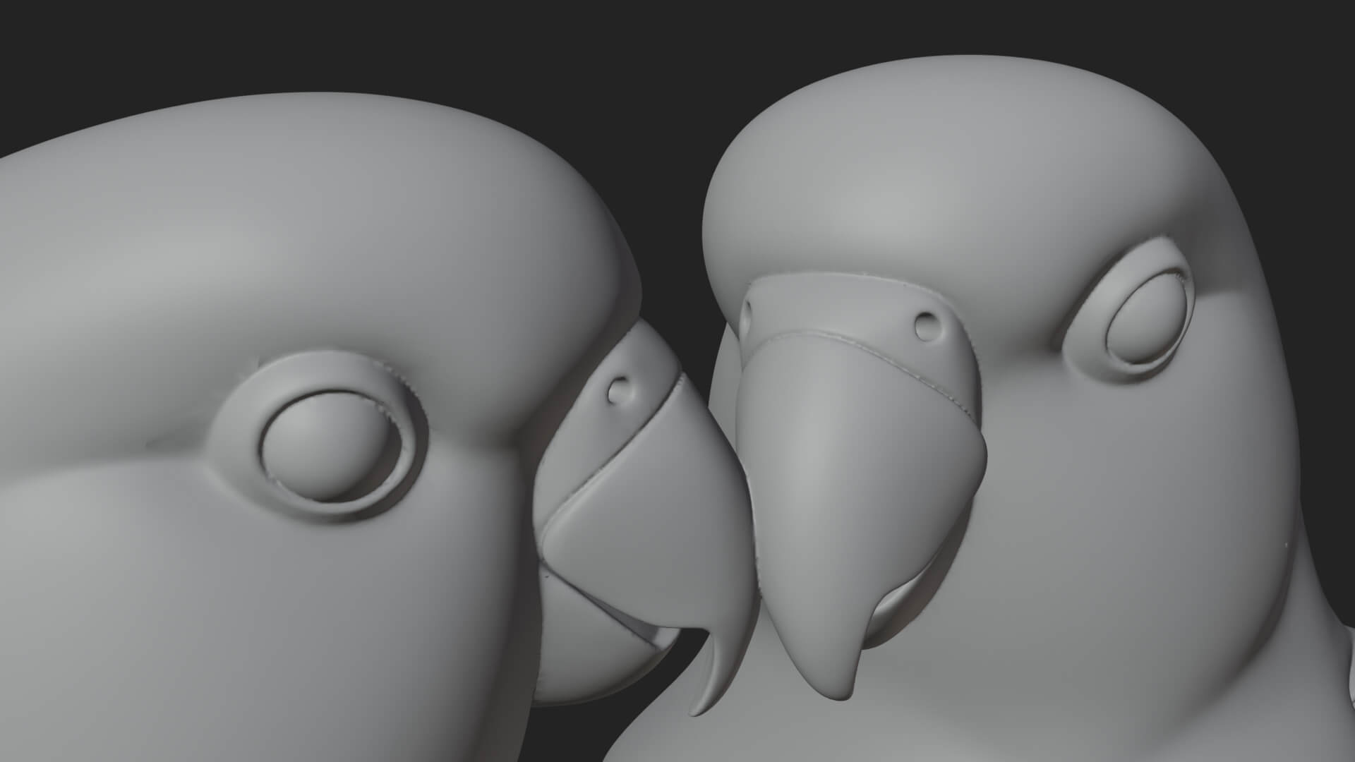 Lovebird Pair on Branch Statue Design 4 3D Print Model 3D Model