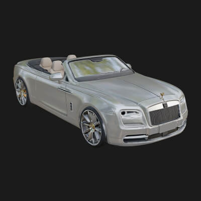 Luxury Convertible Car Model Design 2 3D Print Model
