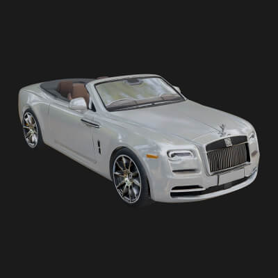 Luxury Convertible Car Model Design 4 3D Print Model