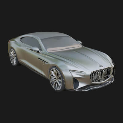 Luxury Coupe Car Model Design 1 3D Print Model