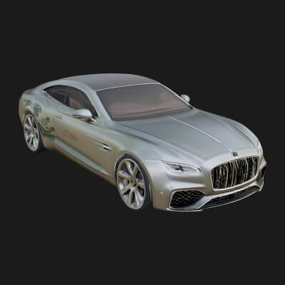 Luxury Coupe Car Model Design 2 3D Print Model